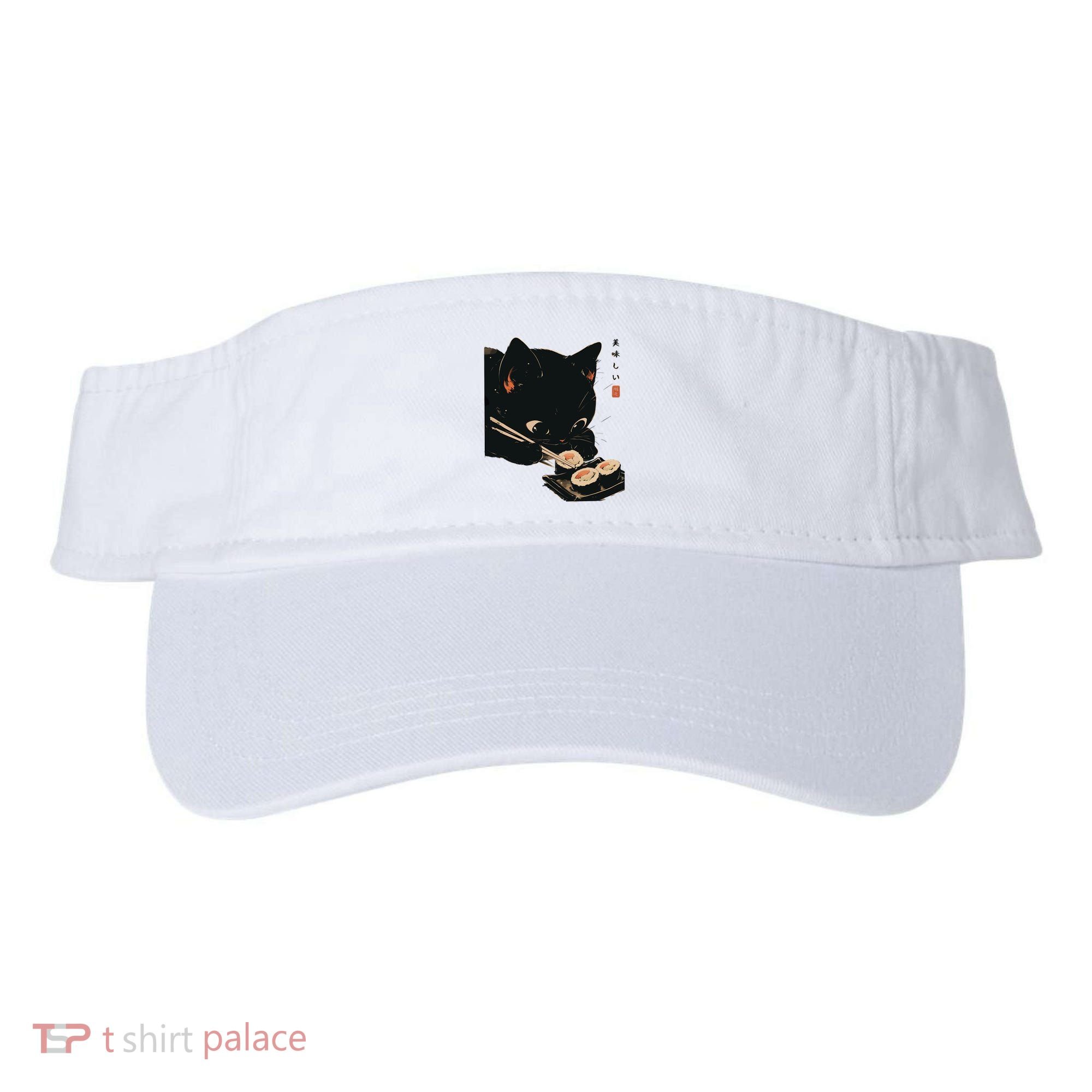 Sushi Black Cat LoverS Delight And Modern Minimalist Art Visor