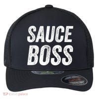 Sauce Boss Chef BBQ Cook Food Humorousa Flexfit Unipanel Trucker Cap thumb 0