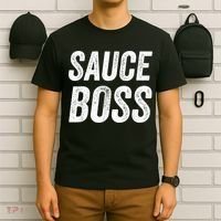 Sauce Boss Chef BBQ Cook Food Humorousa T-Shirt thumb 6
