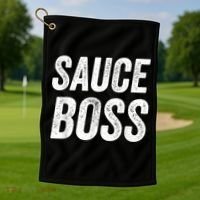 Sauce Boss Chef BBQ Cook Food Humorousa Golf Towel thumb 1