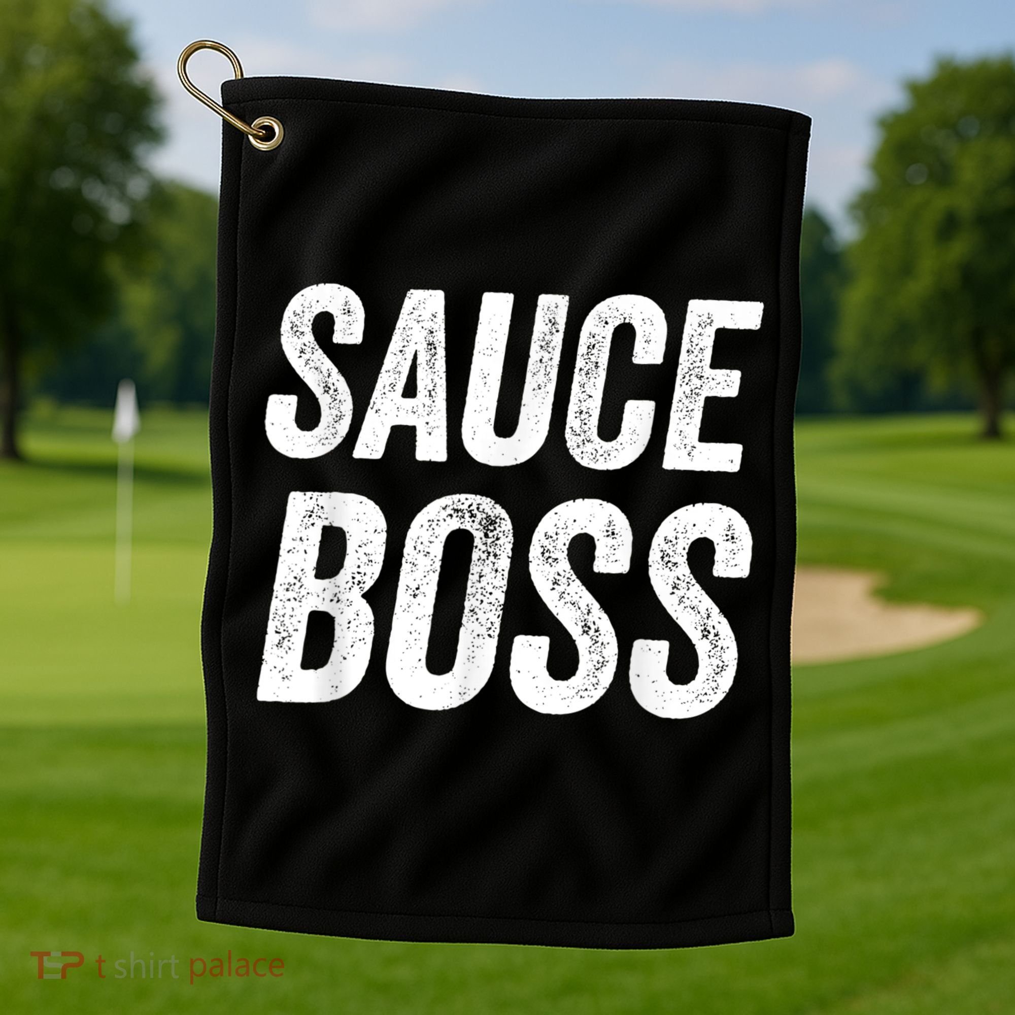 Sauce Boss Chef BBQ Cook Food Humorousa Golf Towel