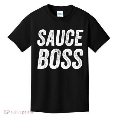 Sauce Boss Chef BBQ Cook Food Humorousa Kids T-Shirt