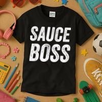Sauce Boss Chef BBQ Cook Food Humorousa Kids T-Shirt thumb 3