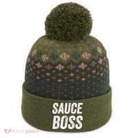Sauce Boss Chef BBQ Cook Food Humorousa The Baniff Cuffed Pom Beanie thumb 0