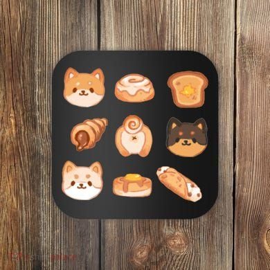 Shiba Buns Cute Cats Coaster