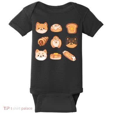 Shiba Buns Cute Cats Baby Bodysuit