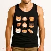 Shiba Buns Cute Cats Tank Top thumb 3