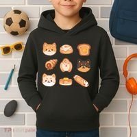 Shiba Buns Cute Cats Kids Hoodie thumb 2