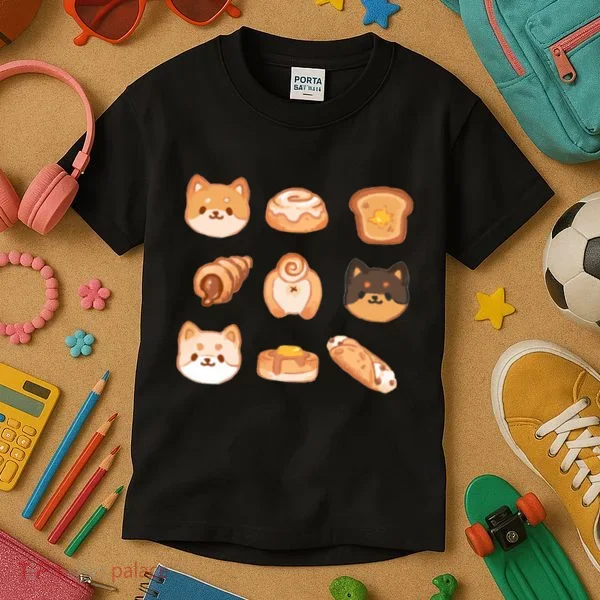 Shiba Buns Cute Cats Kids T-Shirt