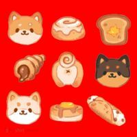 Shiba Buns Cute Cats Santa Hat thumb 1