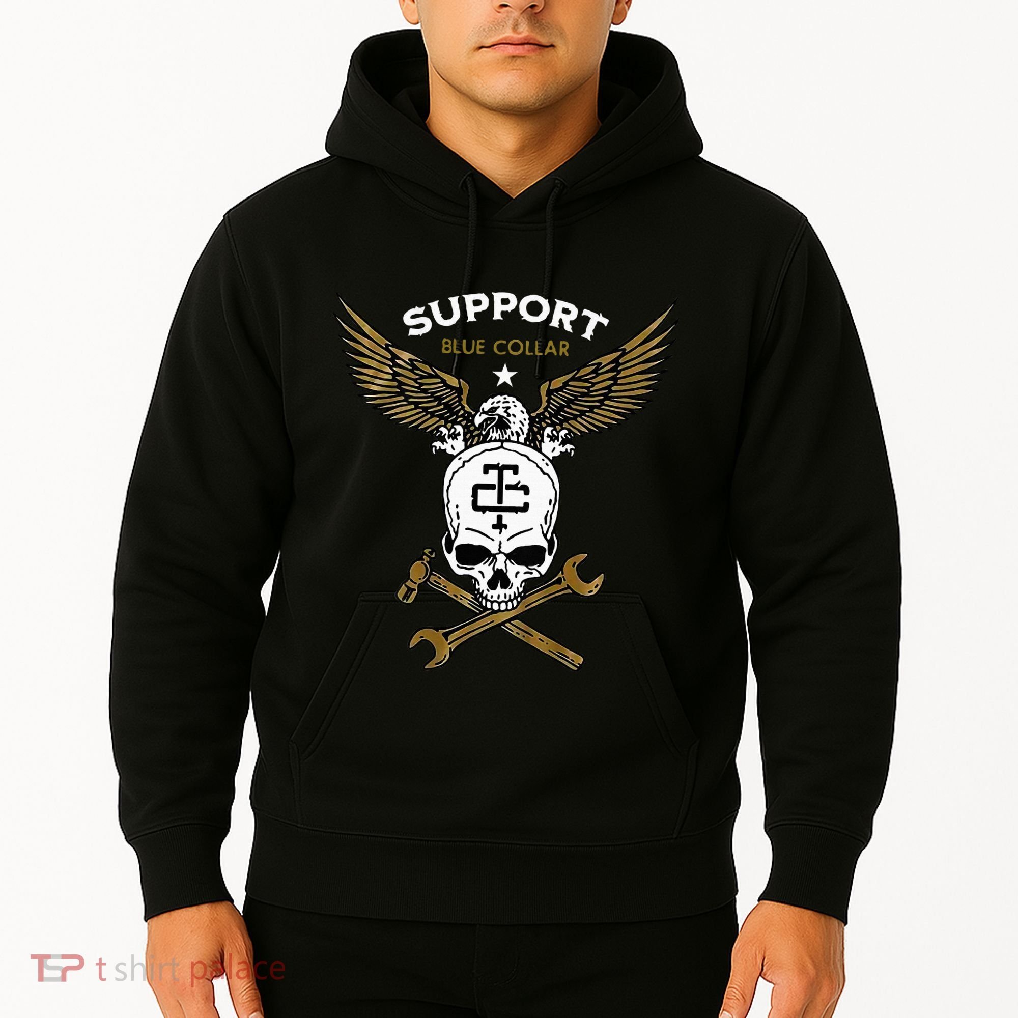 Support Blue Collar Hoodie