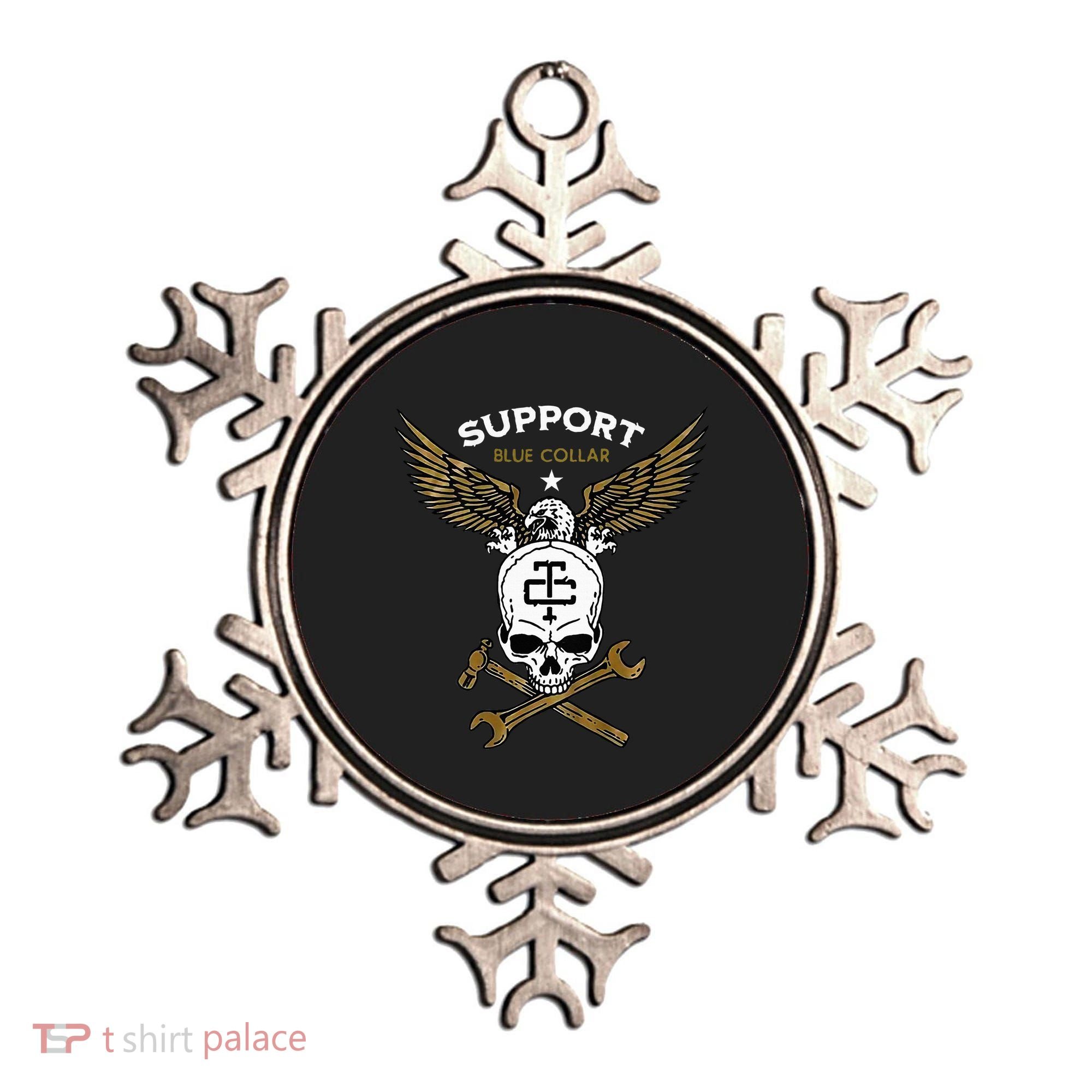 Support Blue Collar Ornament