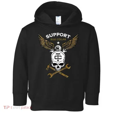 Support Blue Collar Toddler Hoodie