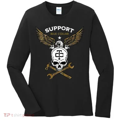Support Blue Collar Women's Long Sleeve Shirt