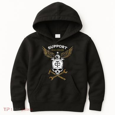 Support Blue Collar Kids Hoodie