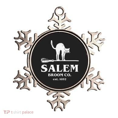 Salem Broom Co Company Halloween Black Cat Witch And Broom Ornament