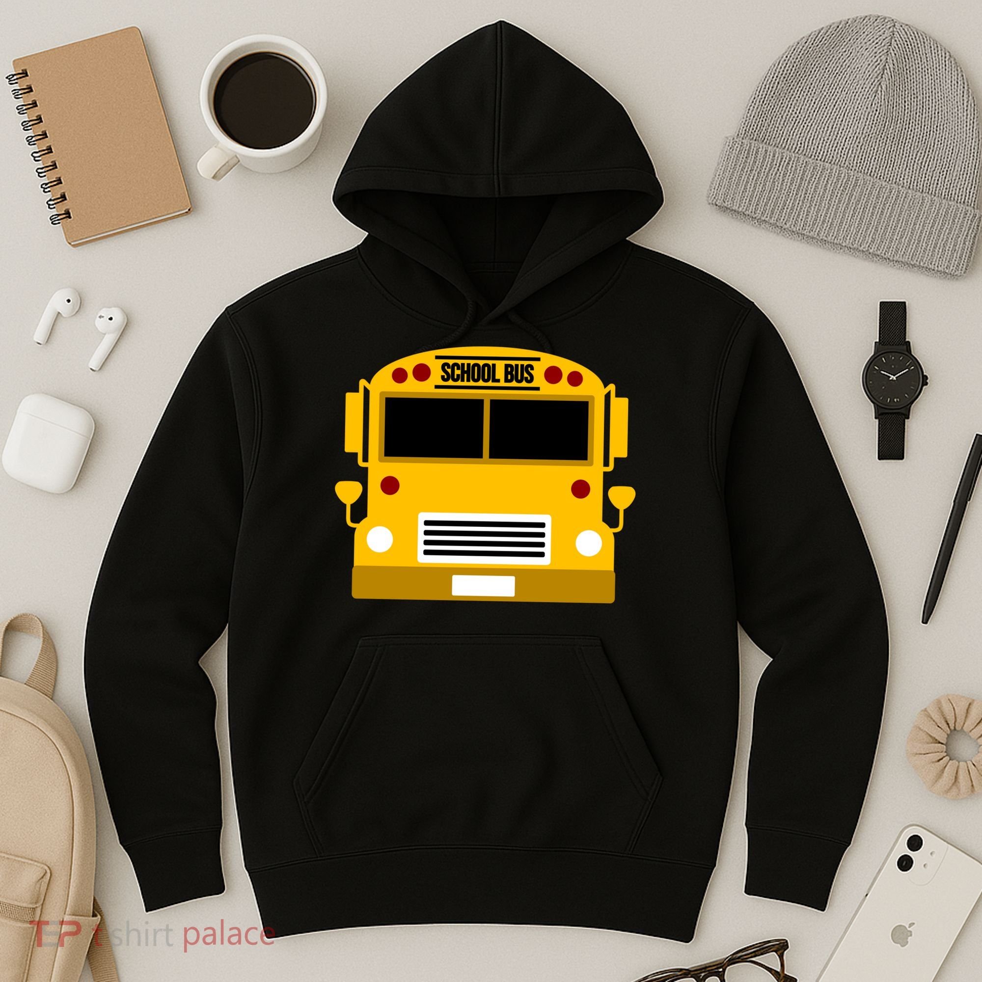 School Bus Costume Simple Halloween Costume Hoodie