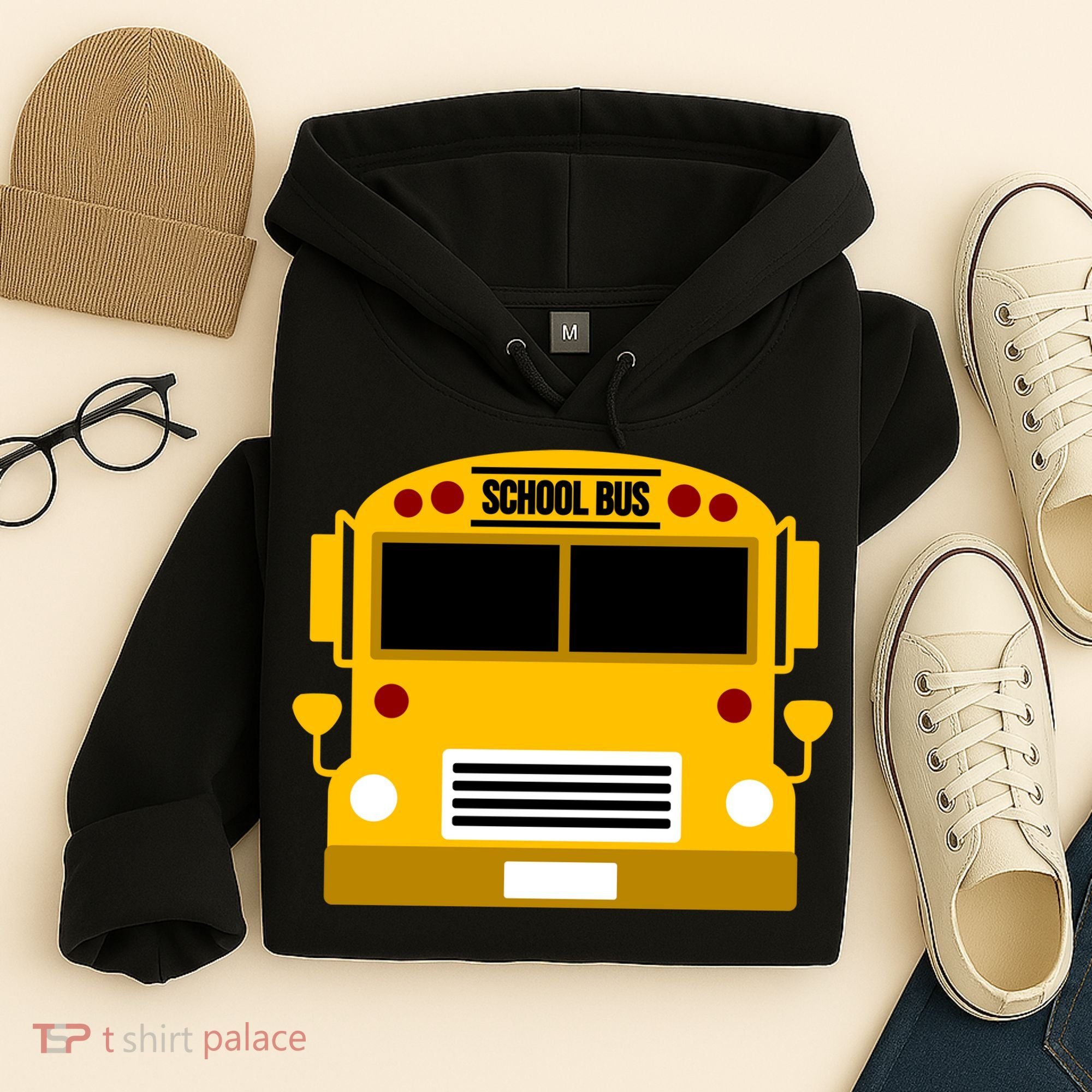 School Bus Costume Simple Halloween Costume Hoodie