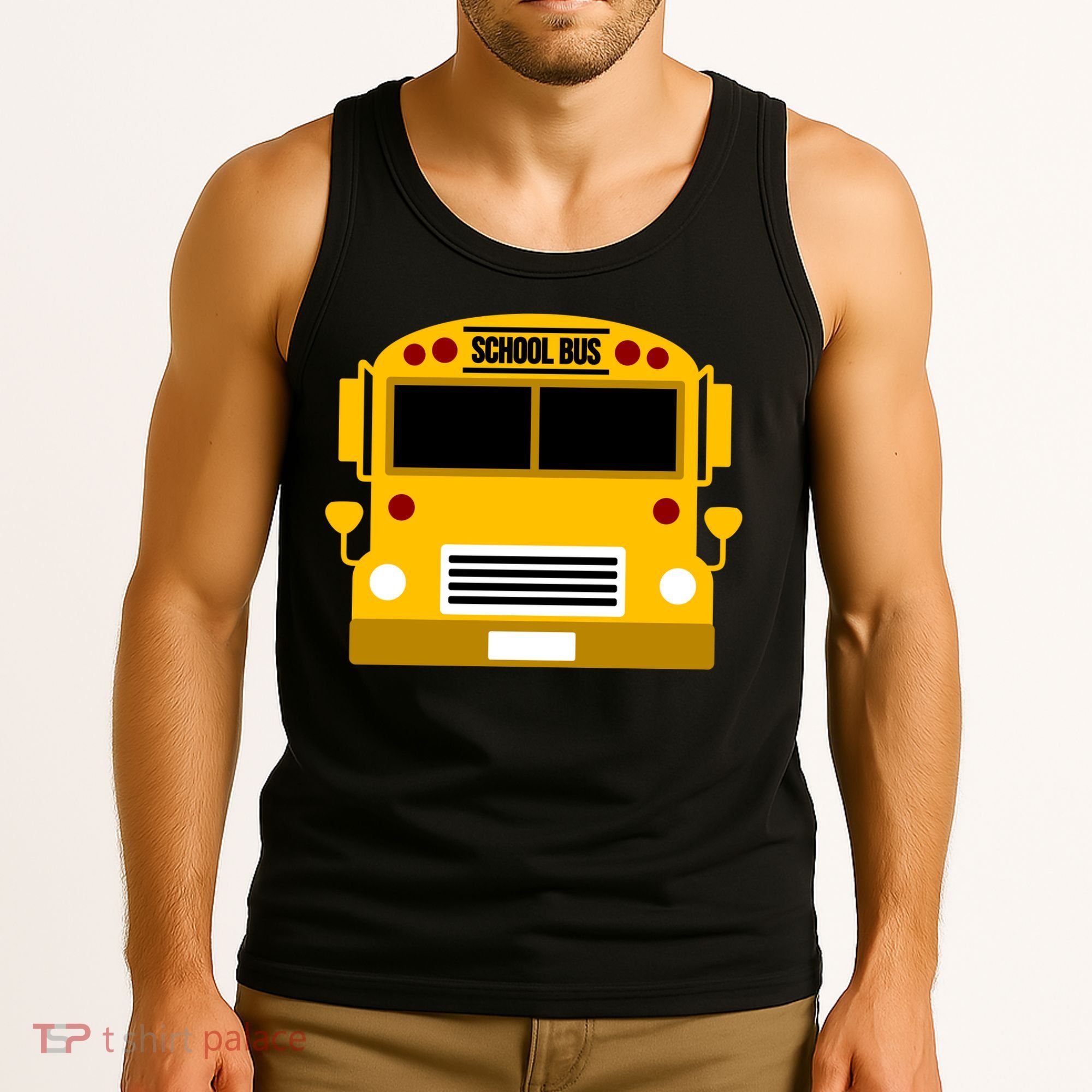 School Bus Costume Simple Halloween Costume Tank Top