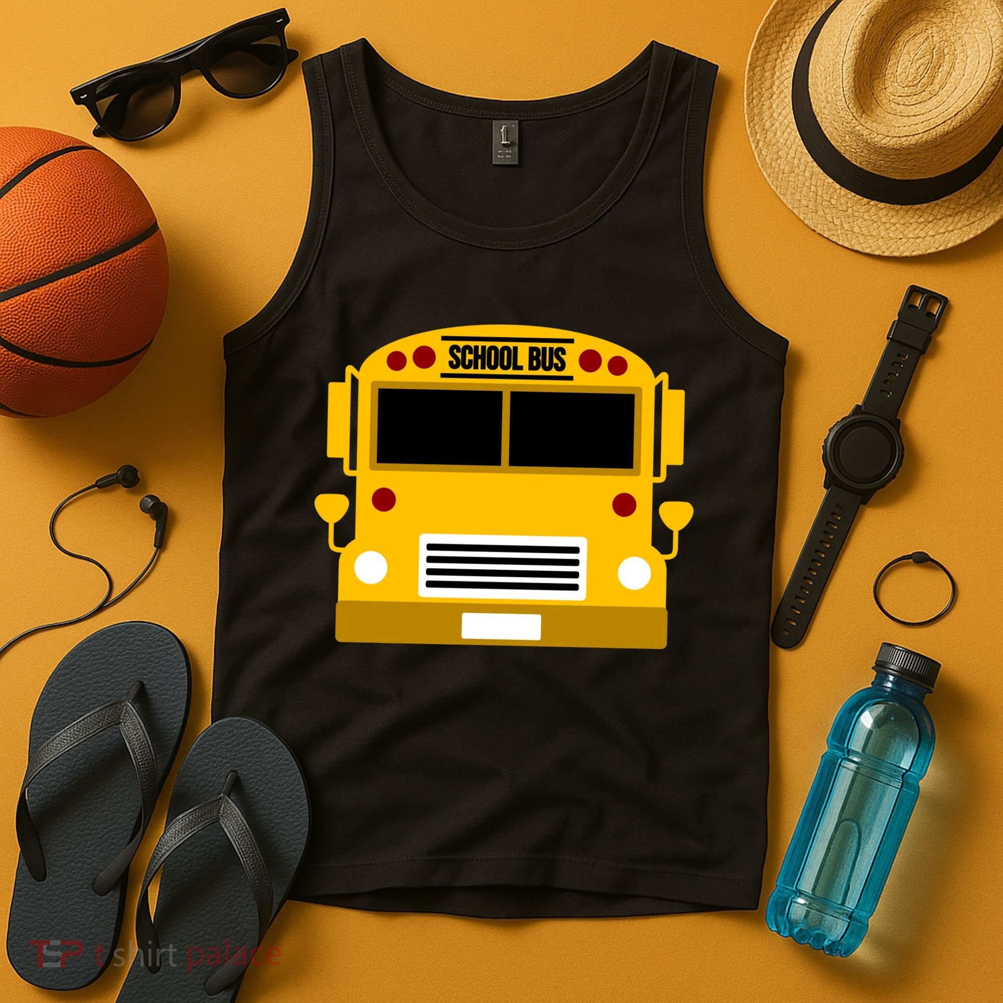 School Bus Costume Simple Halloween Costume Tank Top