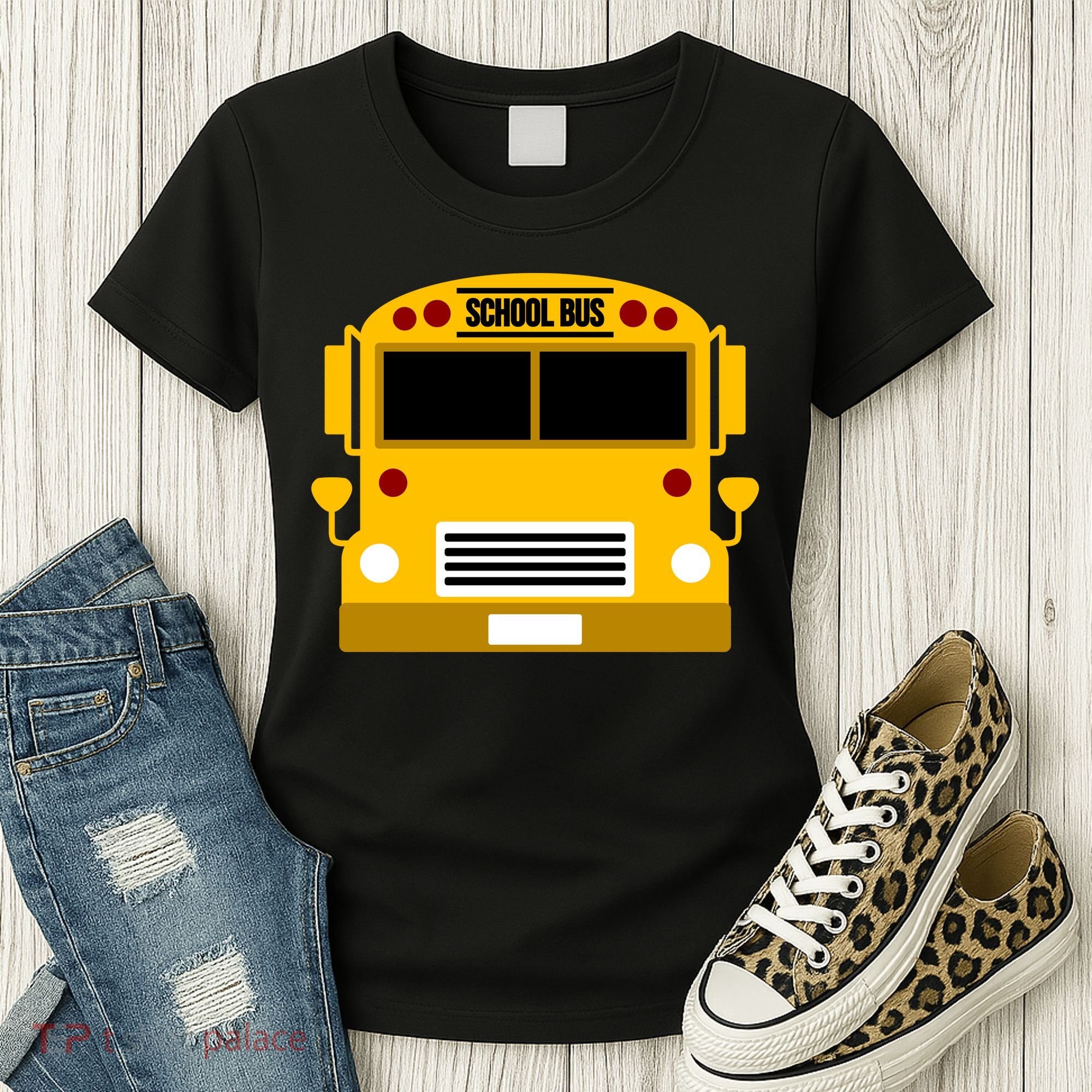 School Bus Costume Simple Halloween Costume Women's T-Shirt