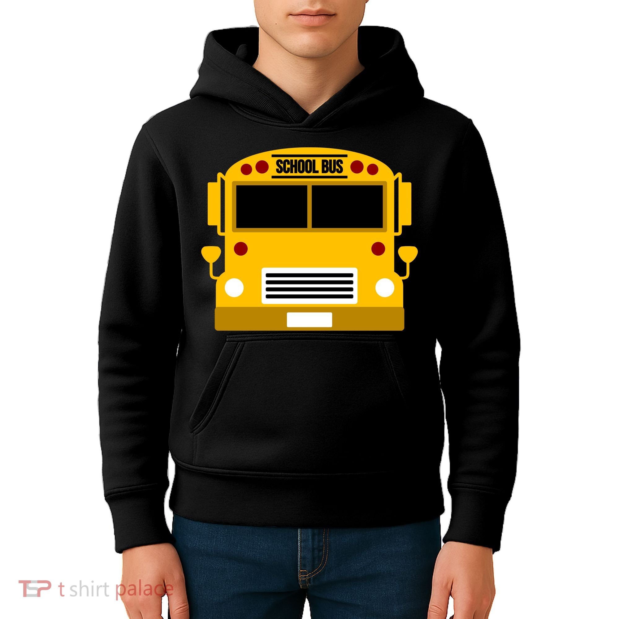 School Bus Costume Simple Halloween Costume Kids Hoodie