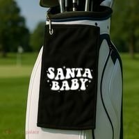 Santa Baby Cute Christmas Xmas Funny Golf Towel thumb 2