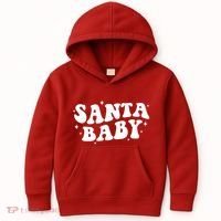 Santa Baby Cute Christmas Xmas Funny Kids Hoodie thumb 0