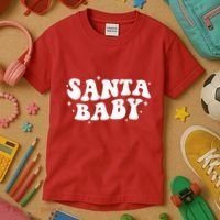 Santa Baby Cute Christmas Xmas Funny Kids T-Shirt thumb 3