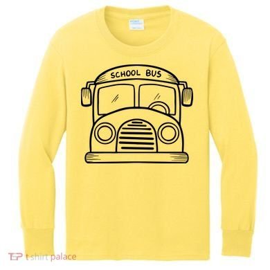 School Bus Costume Halloween Costume Kids Long Sleeve Shirt