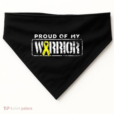 Sarcoma Bone Cancer Gift Proud Family Matching Warrior Support Cool Gift USA-Made Doggie Bandana