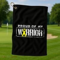 Sarcoma Bone Cancer Gift Proud Family Matching Warrior Support Cool Gift Golf Towel thumb 1