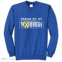 Sarcoma Bone Cancer Gift Proud Family Matching Warrior Support Cool Gift Sweatshirt thumb 0