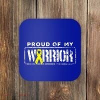 Sarcoma Bone Cancer Gift Proud Family Matching Warrior Support Cool Gift Coaster thumb 0