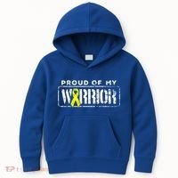 Sarcoma Bone Cancer Gift Proud Family Matching Warrior Support Cool Gift Kids Hoodie thumb 0