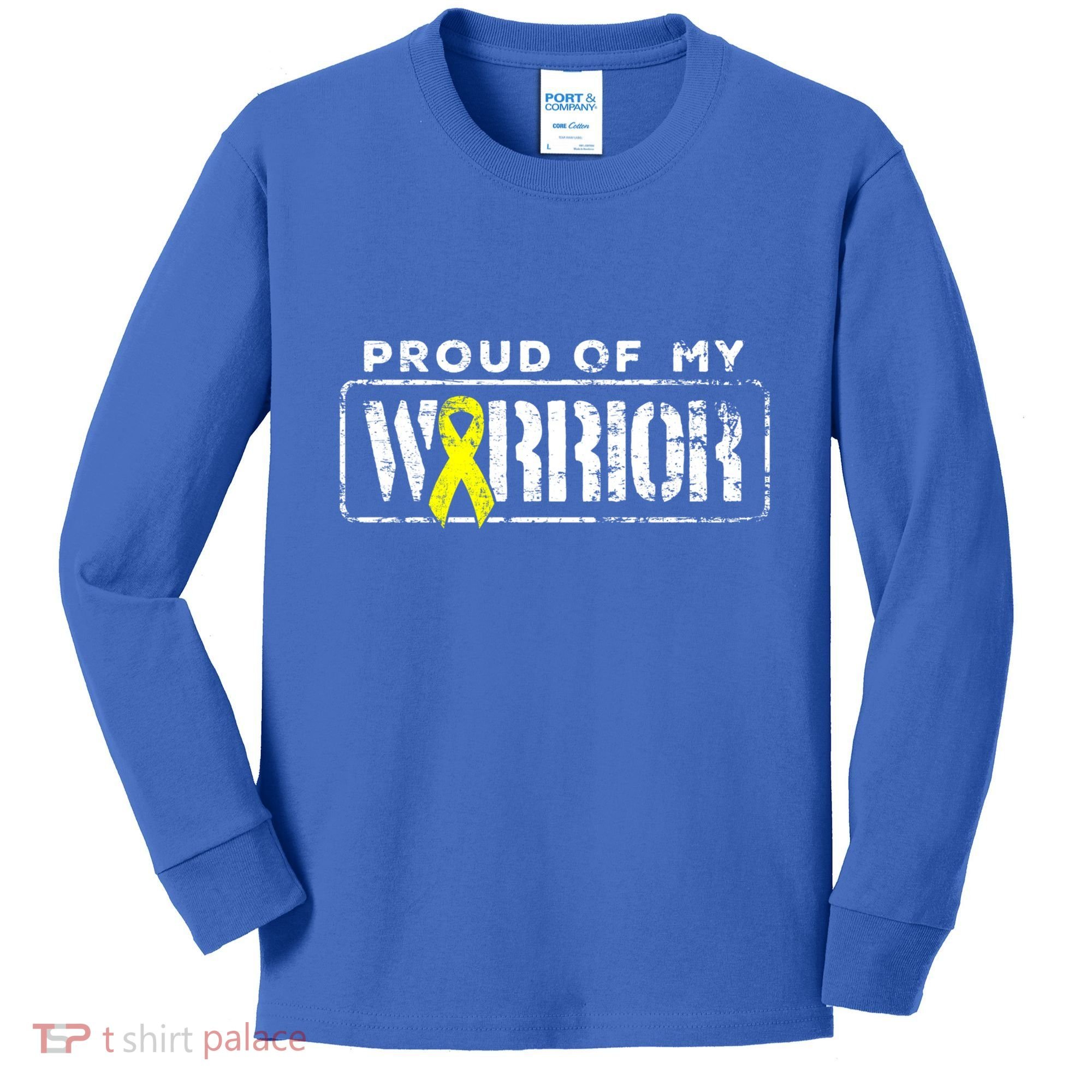 Sarcoma Bone Cancer Gift Proud Family Matching Warrior Support Cool Gift Kids Long Sleeve Shirt