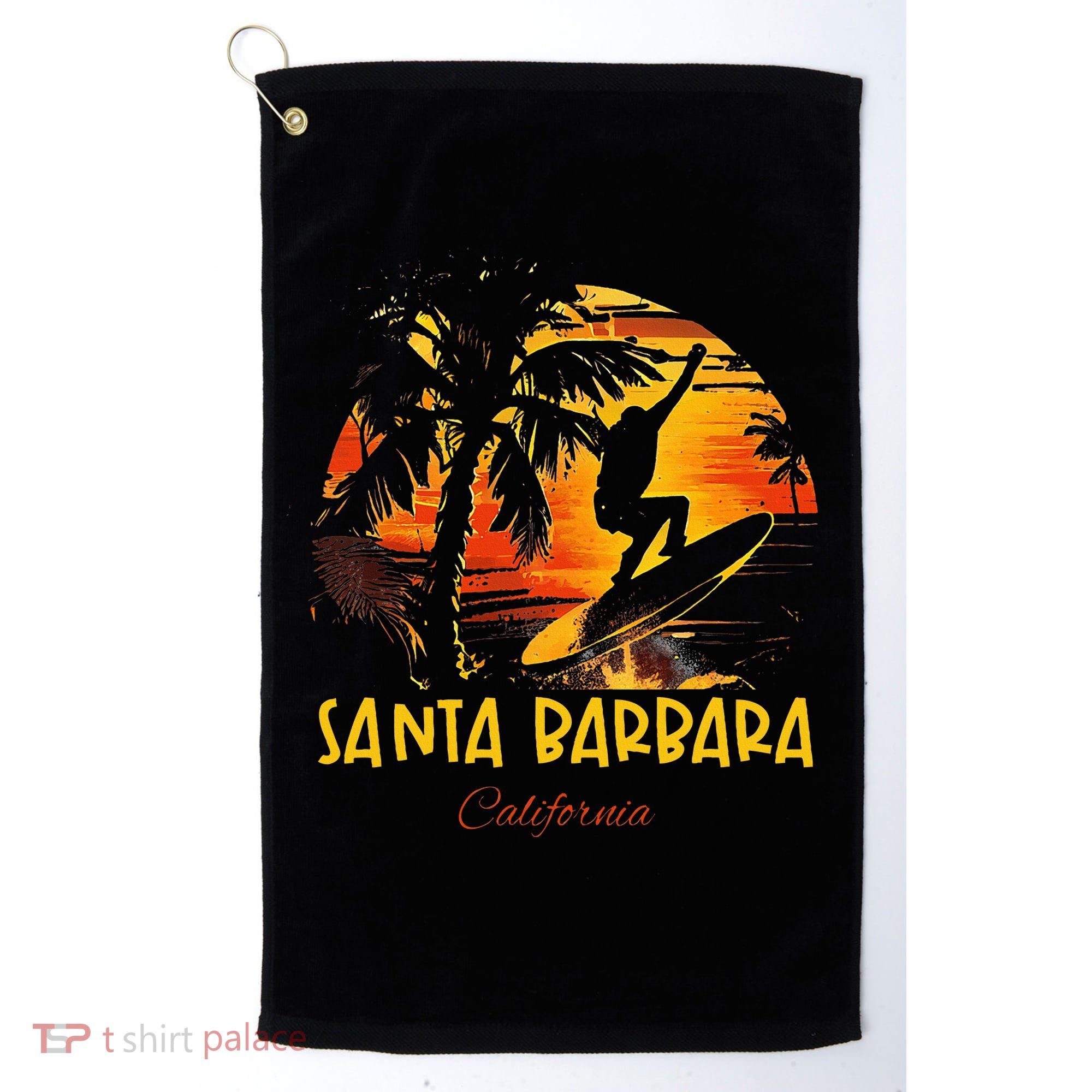 Santa Barbara California Golf Towel