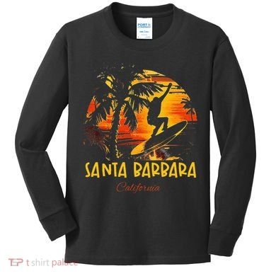 Santa Barbara California Kids Long Sleeve Shirt