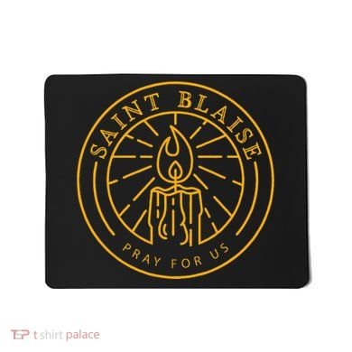 St Blaise Candle Catholic Saint Mousepad