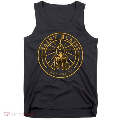 St Blaise Candle Catholic Saint Tank Top