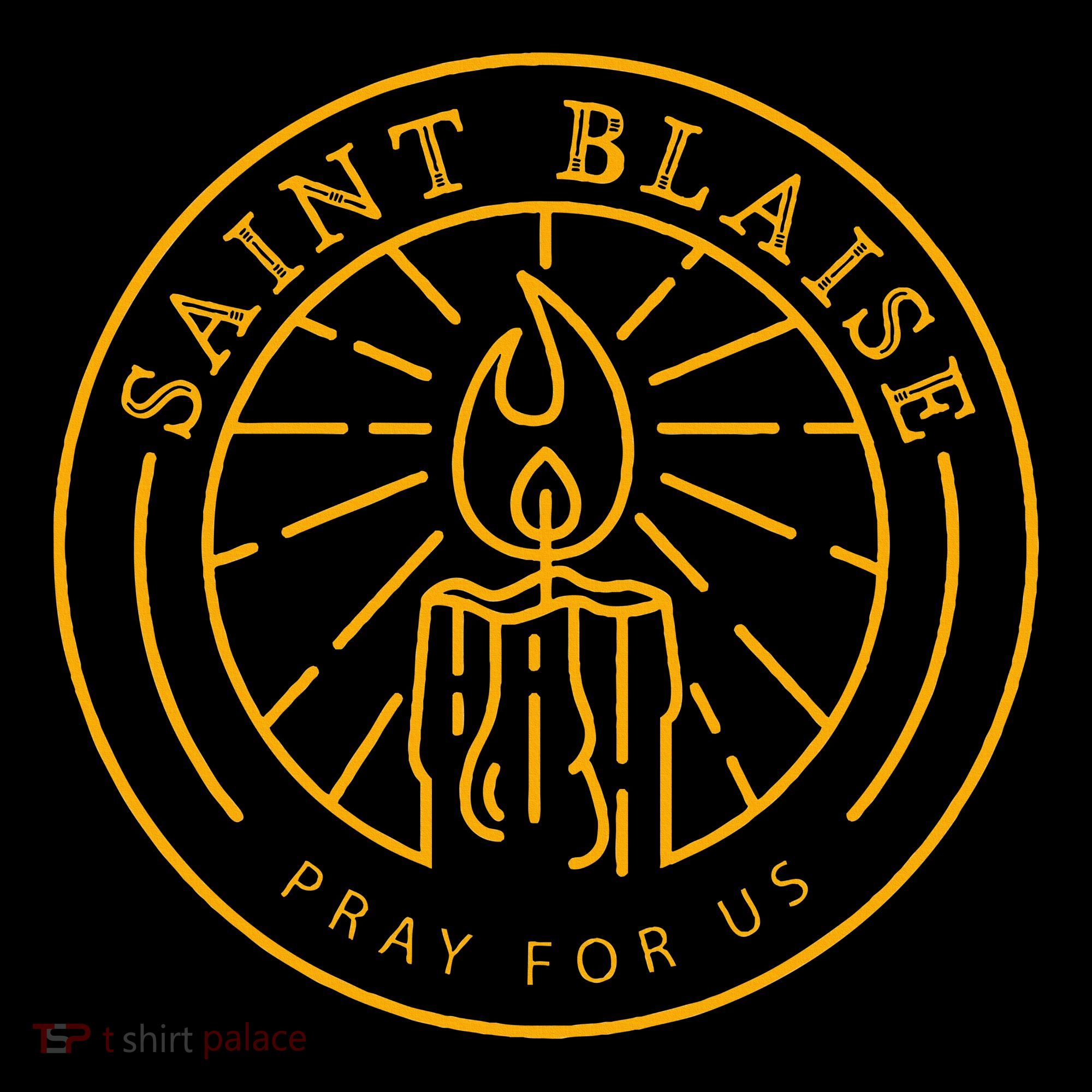 St Blaise Candle Catholic Saint Tank Top