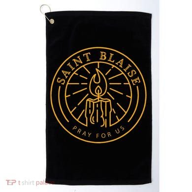 St Blaise Candle Catholic Saint Golf Towel