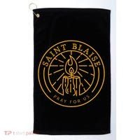 St Blaise Candle Catholic Saint Golf Towel thumb 0