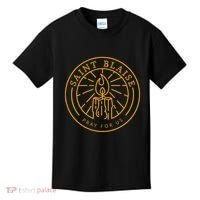 St Blaise Candle Catholic Saint Kids T-Shirt thumb 0