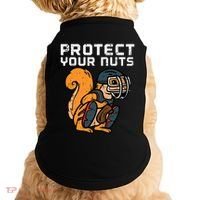 Squirrel Baseball Catcher Protect Your Nuts Doggie Tank thumb 0