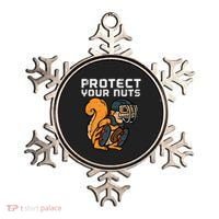 Squirrel Baseball Catcher Protect Your Nuts Ornament thumb 0