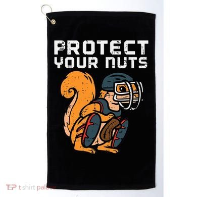 Squirrel Baseball Catcher Protect Your Nuts Golf Towel