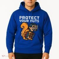 Squirrel Baseball Catcher Protect Your Nuts Hoodie thumb 2