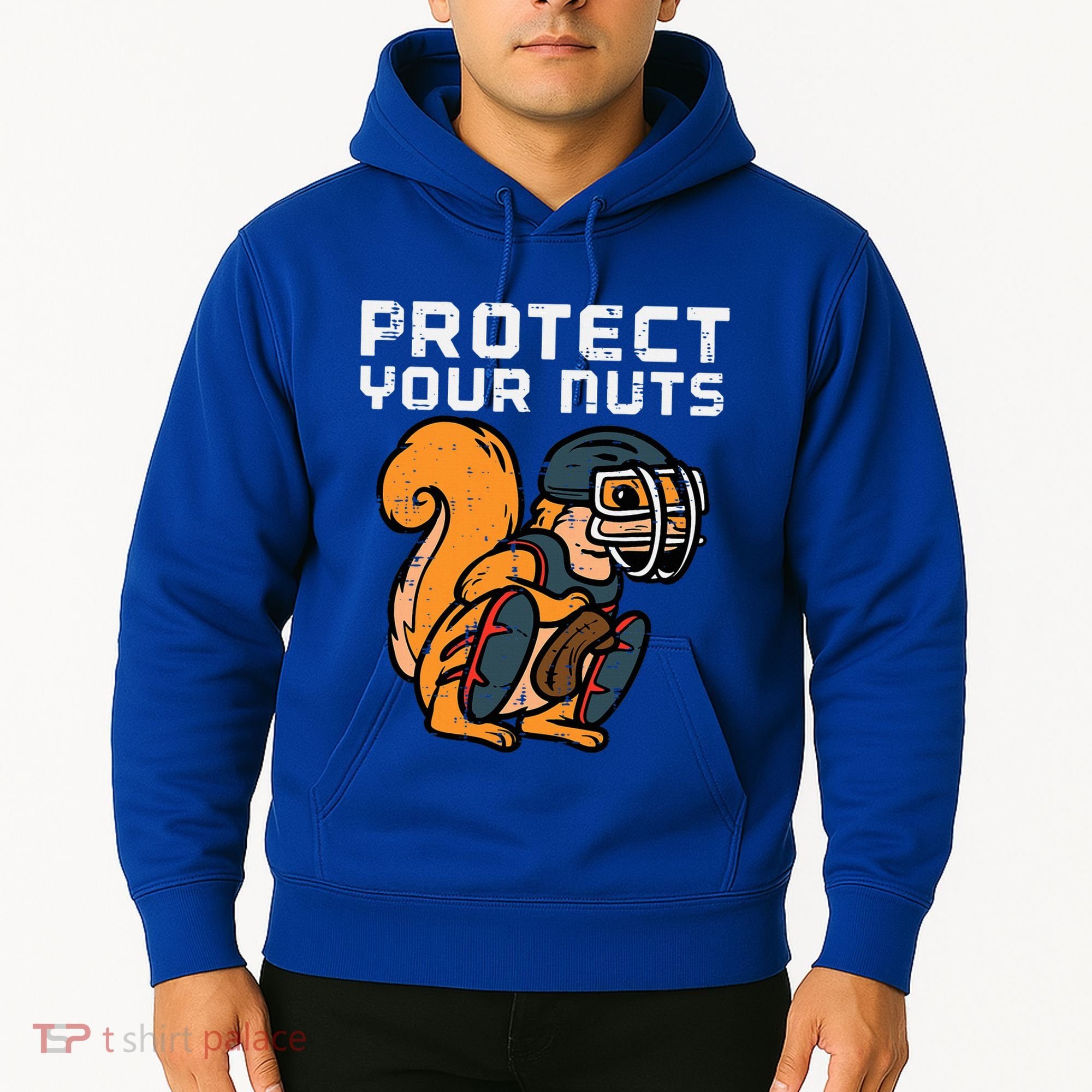 Squirrel Baseball Catcher Protect Your Nuts Hoodie