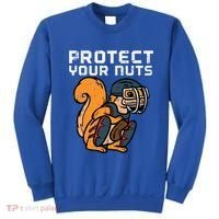 Squirrel Baseball Catcher Protect Your Nuts Sweatshirt thumb 0